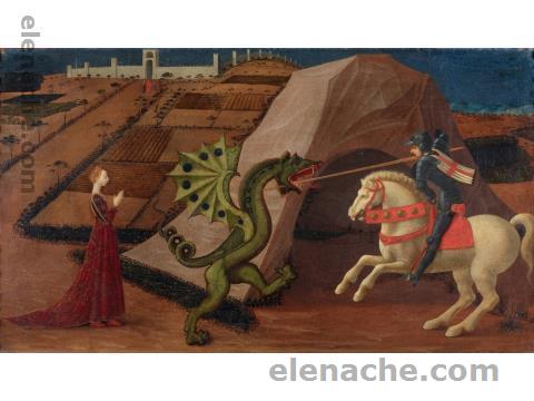 Паоло Уччелло. Святой Георгий, поражающий дракона. Из Музея Жакмар Андре, Париж