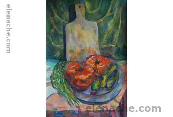 Still life of salad. Elena Che